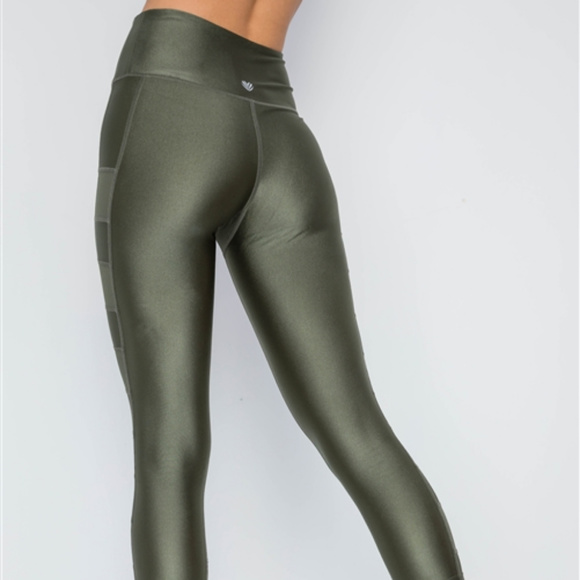 🆕 Olive Green Active Leggings - Picture 4 of 4